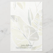 Papeterie Ajouter votre nom| Feuilles Batik (Devant)