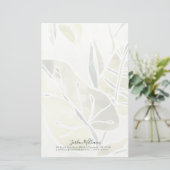 Papeterie Ajouter votre nom| Feuilles Batik (Debout devant)