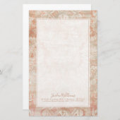 Papeterie Ajouter votre nom| Garnet Weft (Devant / Derrière)