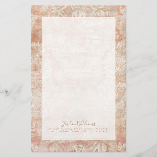 Papeterie Ajouter votre nom| Garnet Weft (Devant)