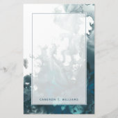 Papeterie Ajouter votre nom| Indigo Tempest (Devant)