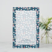 Papeterie Ajouter votre nom| Motif du bureau de la clinique  (Debout devant)