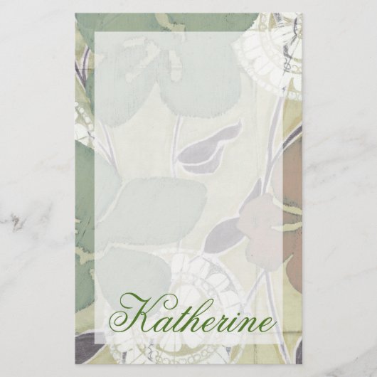 Papeterie Ajouter votre nom| Serene Pastels II (Devant)