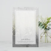 Papeterie Ajouter votre nom| Swirl Parties scintillant (Debout devant)