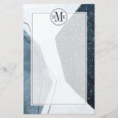 Papeterie Ajoutez votre abstraction adjacente des initiales (Devant)