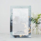 Papeterie Ajoutez votre Cerulean et or nommés de | (Debout devant)