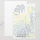 Papeterie Ajoutez votre feuille nommé de palmier de coucher (Devant / Derrière)