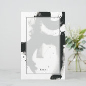 Papeterie Ajoutez votre geste d'onyx des initiales | (Debout devant)