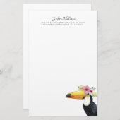 Papeterie Ajoutez votre halo | tropical nommé - toucan (Devant / Derrière)