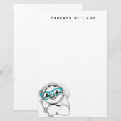 Papeterie Ajoutez votre paresse nommée de hippie de | (Devant / Derrière)