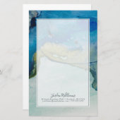 Papeterie Ajoutez votre terrain | abstrait nommé - bleu (Devant / Derrière)