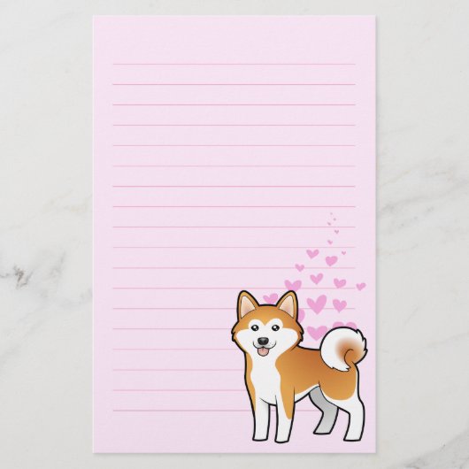 Papeterie Akita Inu/amour de Shiba Inu (Devant)