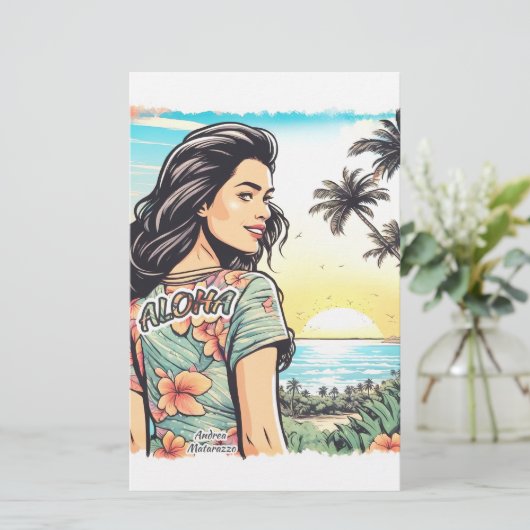 Papeterie Aloha Girl (Debout devant)