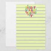 Papeterie Alphabet (Devant / Derrière)