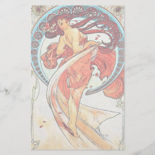 Papeterie Alphonse Mucha Danse Vintage Art Nouveau peinture