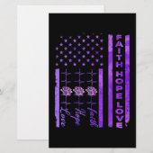 Papeterie Alzheimer Sensibilisation Foi Espérance Amour Pour (Devant / Derrière)