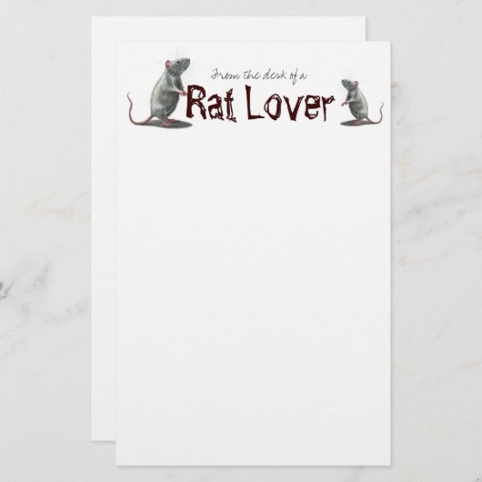 Papeterie Amant de rat stationnaire (Devant / Derrière)