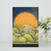 Papeterie AMATÉRASU, GODDESS SOLEIL, vert jaune noir (Debout devant)