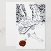 Papeterie AMATEURS ROMANTIQUES DANS LA NATURE Sceau de cire  (Devant / Derrière)