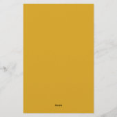 Papeterie Ambre Jaune Plaine Élégant Professionnel Moderne (Dos)