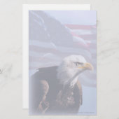 Papeterie américaine de coutume d'Eagle chauve (Devant / Derrière)