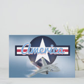 Papeterie American Jet Fighter (Debout devant)