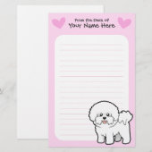 Papeterie Amour de Bichon Frise (Devant / Derrière)