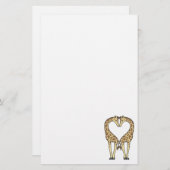 Papeterie Amour de girafe (Devant / Derrière)