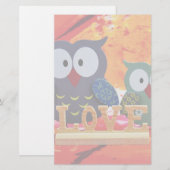 Papeterie Amour de hibou (Devant / Derrière)