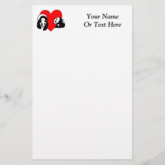 Papeterie Amour de panda (Devant)