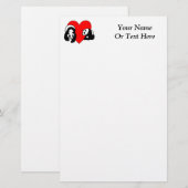 Papeterie Amour de panda (Devant / Derrière)