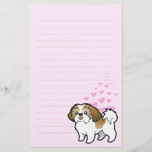 Papeterie Amour de Shih Tzu (chiot coupé)