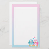 Papeterie Amour des pingouins (Devant / Derrière)