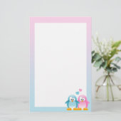 Papeterie Amour des pingouins (Debout devant)