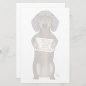 Papeterie Amour et Dachshund (Devant / Derrière)