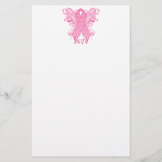 Papeterie Amour rose de ruban (Devant)
