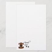 Papeterie Amoureux des animaux-chien et empreintes de pattes (Devant / Derrière)