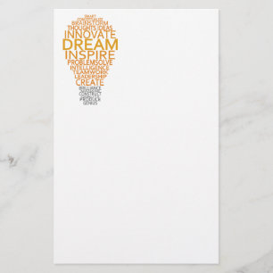 Papeterie Ampoule légère Inspiration fixe personnalisée