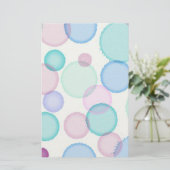 Papeterie Amusants Pastel Aquarelle Peinture Bubbles Motif (Debout devant)