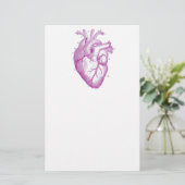 Papeterie Anatomie vintage pourpre de coeur (Debout devant)