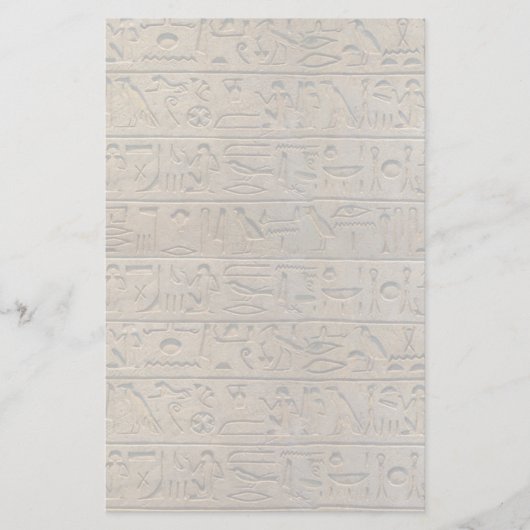 Papeterie Ancien Hiéroglyphes égyptien Design papier d'écrit (Devant)