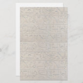 Papeterie Ancien Hiéroglyphes égyptien Design papier d'écrit (Devant / Derrière)