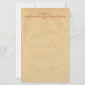 Papeterie Ancien parchemin avec papier à lettres (Dos)