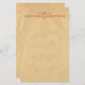 Papeterie Ancien parchemin avec papier à lettres (Devant / Derrière)