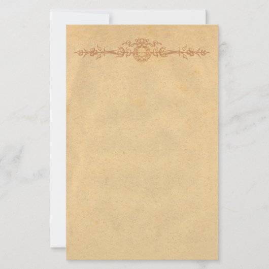 Papeterie Ancien parchemin avec papier à lettres (Devant)