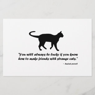 Papeterie Ancien proverbe de chat