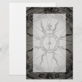 Papeterie Ancien Rose Compass (Devant / Derrière)