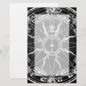 Papeterie Ancien Rose Compass (Devant / Derrière)