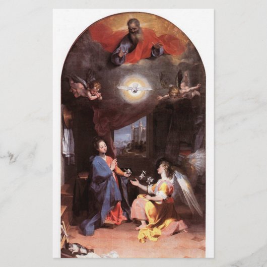 Papeterie ANGE DE VIERGE ET D'ANNONCIATION, Blanc (Devant)