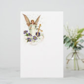 Papeterie Angel Avec Croix Et Fleurs Clematis (Debout devant)
